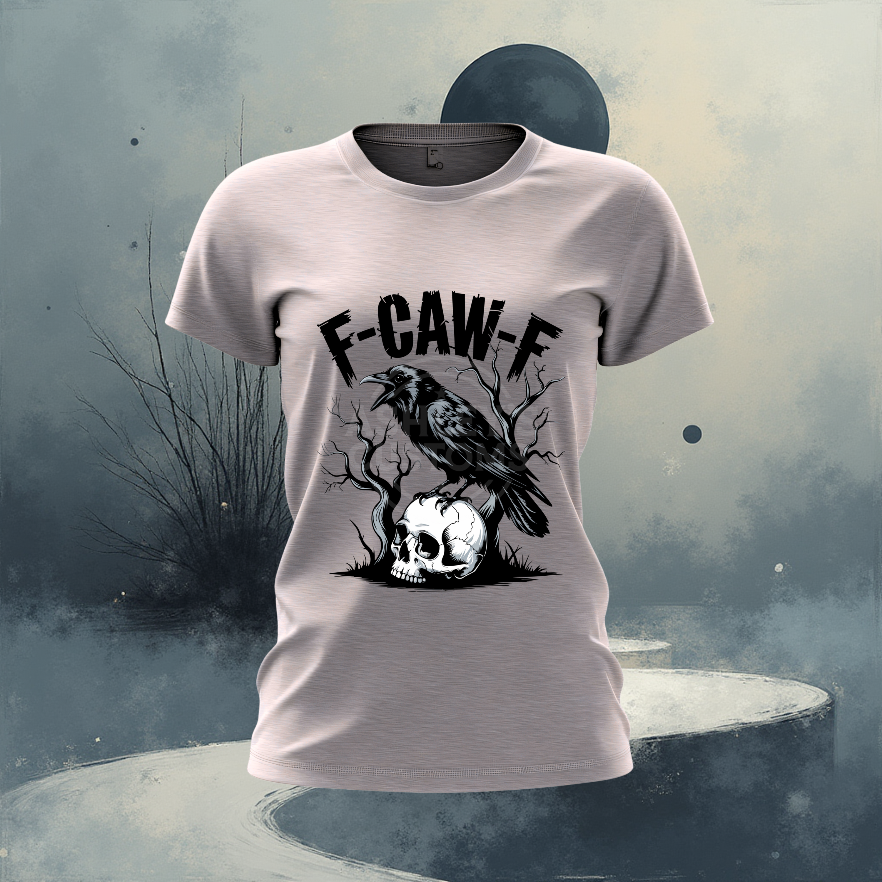 F-CAW-F Raven Skull Graphic Tee
